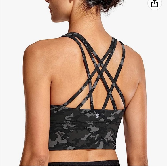 2 CRZ yoga bra camo and black size large - Picture 6 of 6